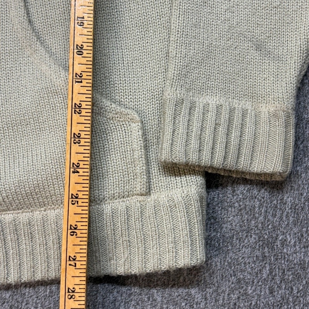 VTG Stussy Wool Blend Chunky Knit Full Zip Hoodie Sweater Mens L Baggy Y2K Skate - Picture 7 of 11